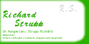 richard strupp business card